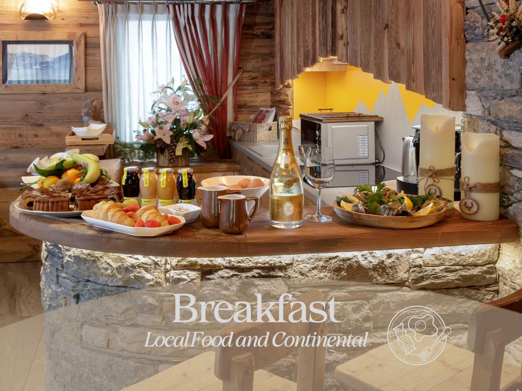 Chalet Matterhorn Francois - Central Ski Chalet With Spa And Breakfast, 100Mt Lift เบรยล์-แชร์วิเนีย ภายนอก รูปภาพ